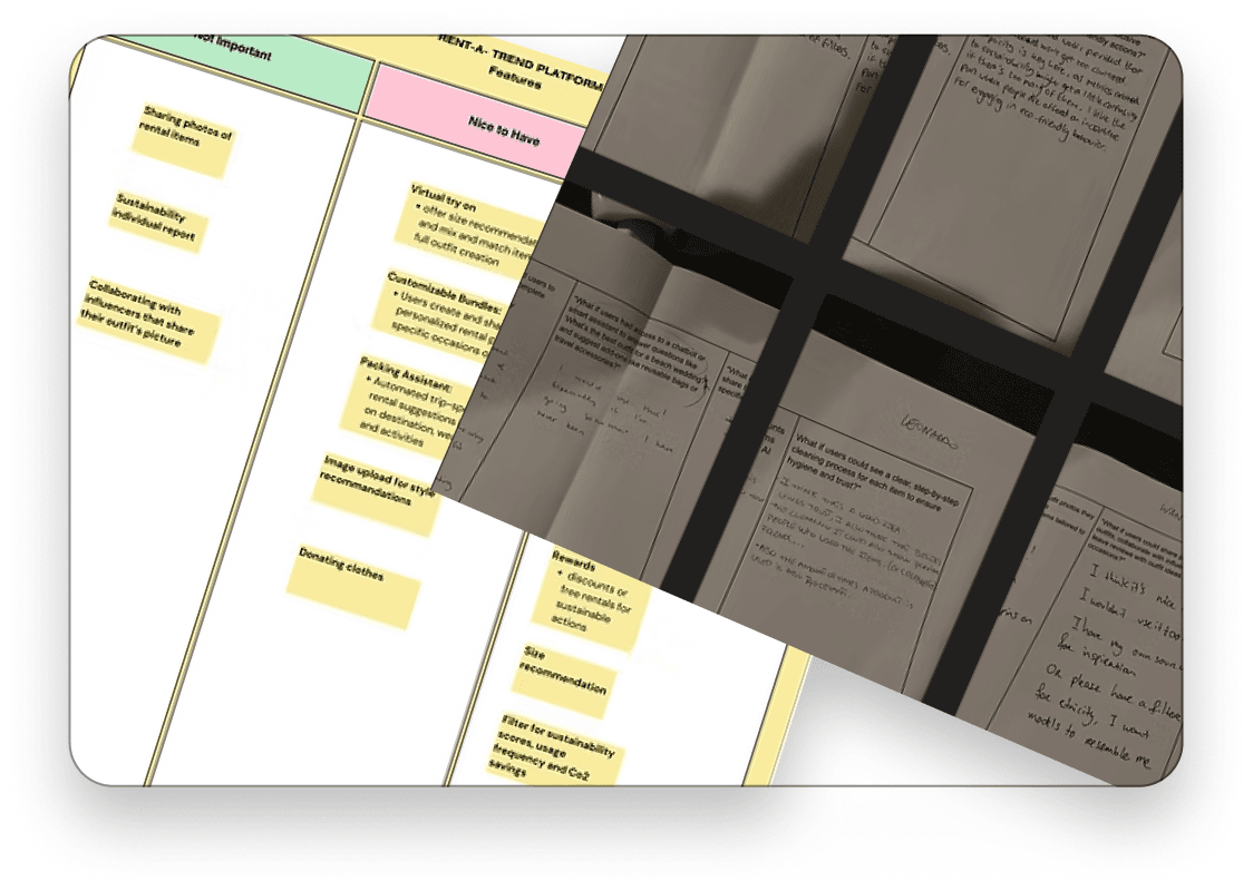 Co-design session materials: What if cards and a Bull's eye diagram